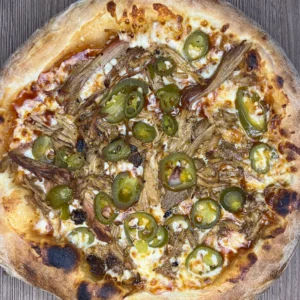 Pulled pork pizza